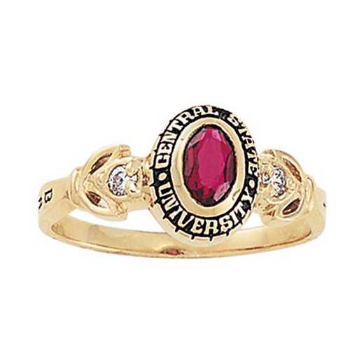 Champlain College Women's Twilight Ring with Cubic Zirconias